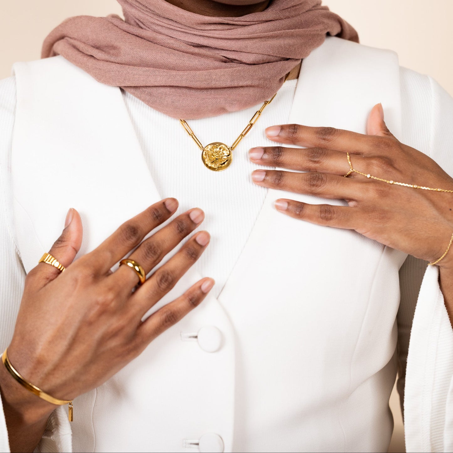 Golden Poppy Statement Necklace
