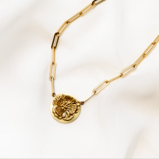 Golden Poppy Statement Necklace