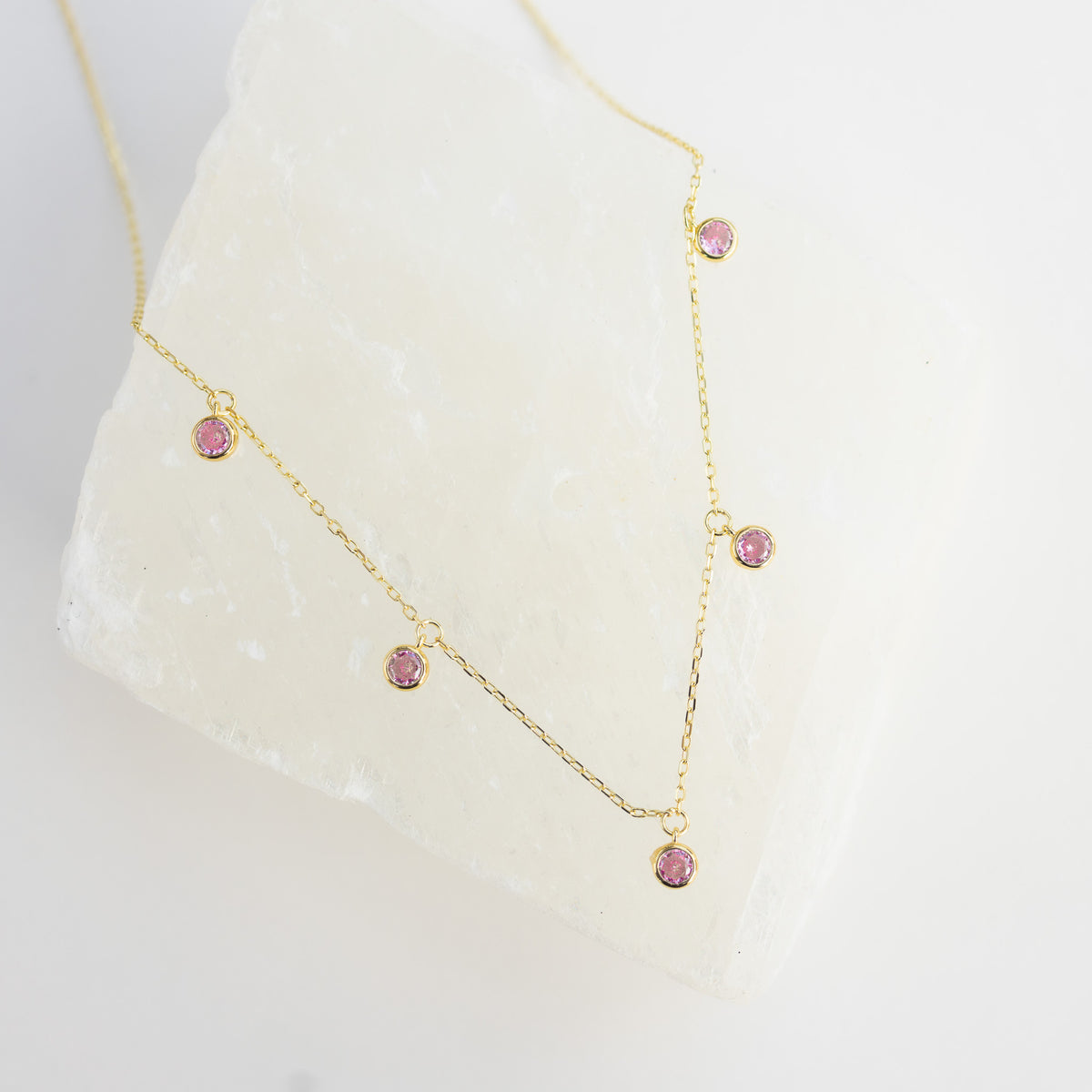 Blush Gulapi Bezel Necklace