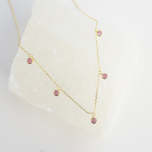 Blush Gulapi Bezel Necklace